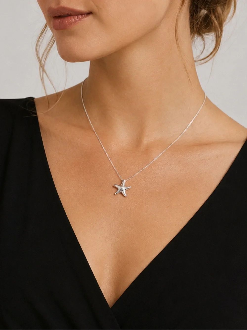 Tiffany & Co. Elsa Peretti Starfish Pendant Necklace – Sterling Silver – Vintage